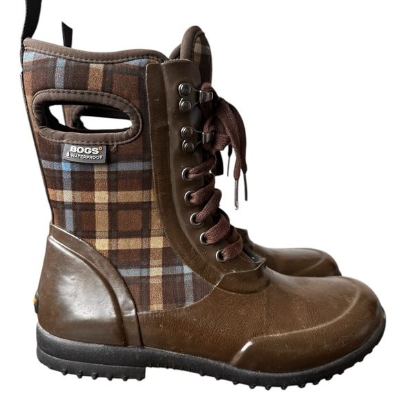 BOGS Sidney Lace Wellie Plaid Women’s Boots - Picture 5 of 16
